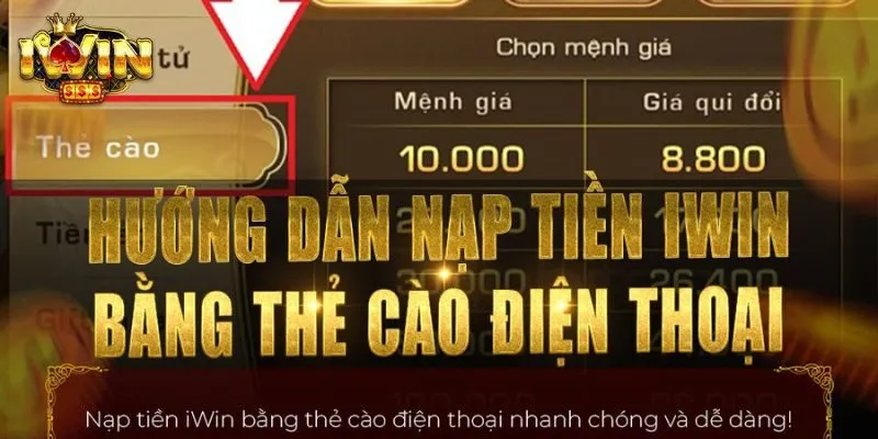 Nạp tiền IWIN68 bằng thẻ cào đảm bảo cả sự tiện lợi và bảo mật